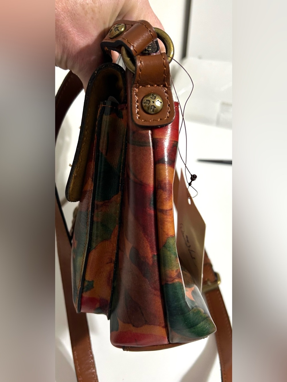 NWT Patricia Nash Carmeline Floral Leather Crossbody Bag - Picture 5 of 11